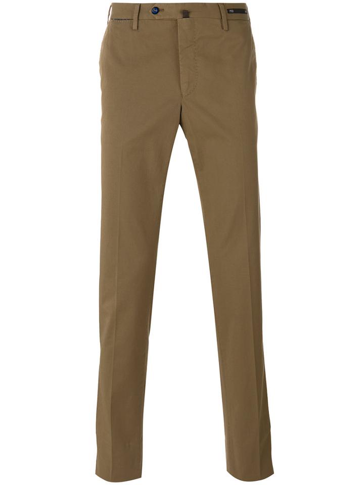 Pt01 - Slim Fit Chino Trousers - Men - Cotton/spandex/elastane - 54, Brown, Cotton/spandex/elastane