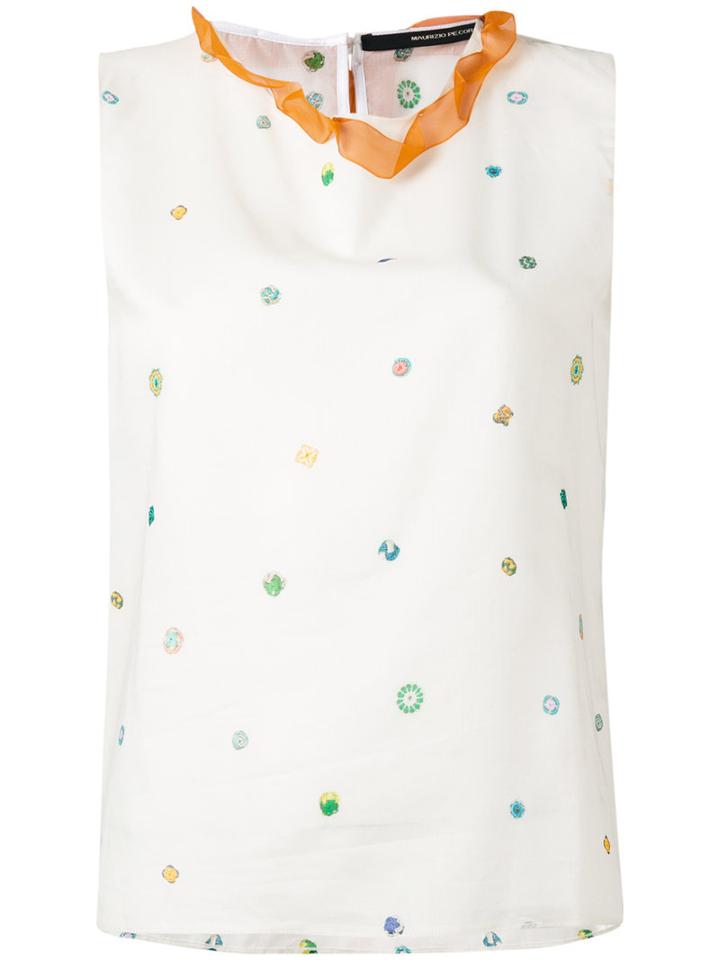 Maurizio Pecoraro - Printed Blouse - Women - Silk/cotton - 40, Women's, Silk/cotton