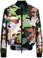 Dsquared2 Metallic Camouflage Pattern Bomber Jacket - Multicolour
