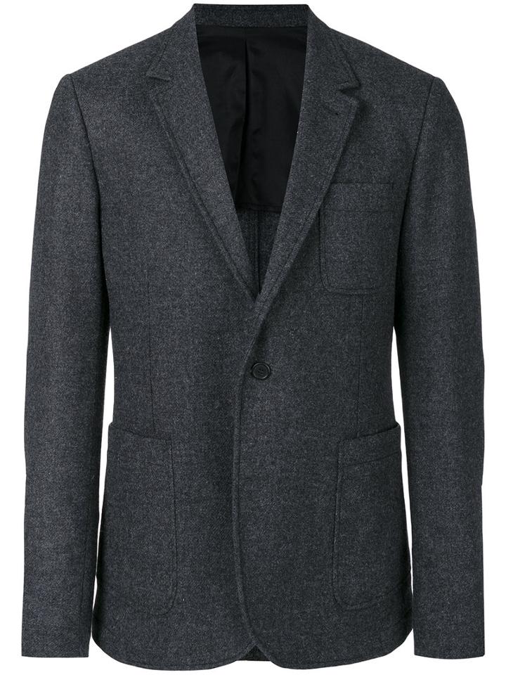 Ami Alexandre Mattiussi - Half-lined Two Button Blazer - Men - Cotton/acetate/wool - 48, Grey, Cotton/acetate/wool