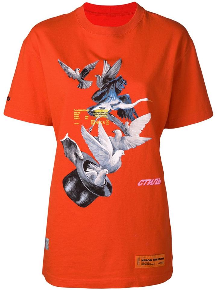 Heron Preston Bird Print T-shirt - Red