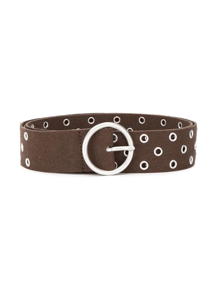 Philosophy Di Lorenzo Serafini Kids Teen Eyelet Buckled Belt - Brown