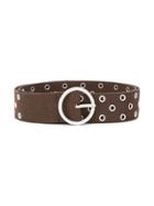Philosophy Di Lorenzo Serafini Kids Teen Eyelet Buckled Belt - Brown
