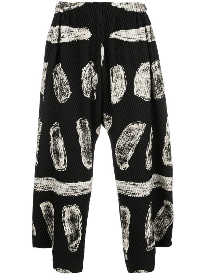 Homme Plissé Issey Miyake Body Painting Trousers - Black