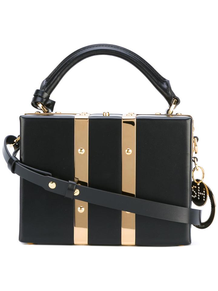 Sophie Hulme - Geometric Shoulder Bag - Women - Leather/metal - One Size, Black, Leather/metal