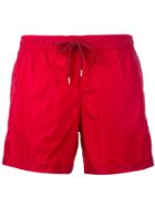 Moncler - Logo Plaque Swimming Trunks - Men - Polyamide/polyester - M, Red, Polyamide/polyester