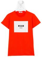 Msgm Kids Print T-shirt, Boy's, Size: 14 Yrs, Yellow/orange