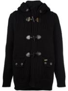 Bark Knitted Duffle Cardigan, Men's, Size: Xxl, Black, Polyamide/wool