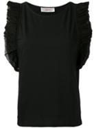 Jucca - Ruffled Detail Blouse - Women - Cotton - 40, Black, Cotton