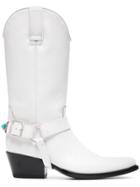 Calvin Klein 205w39nyc White Tex Tammy 50 Leather Long Boots