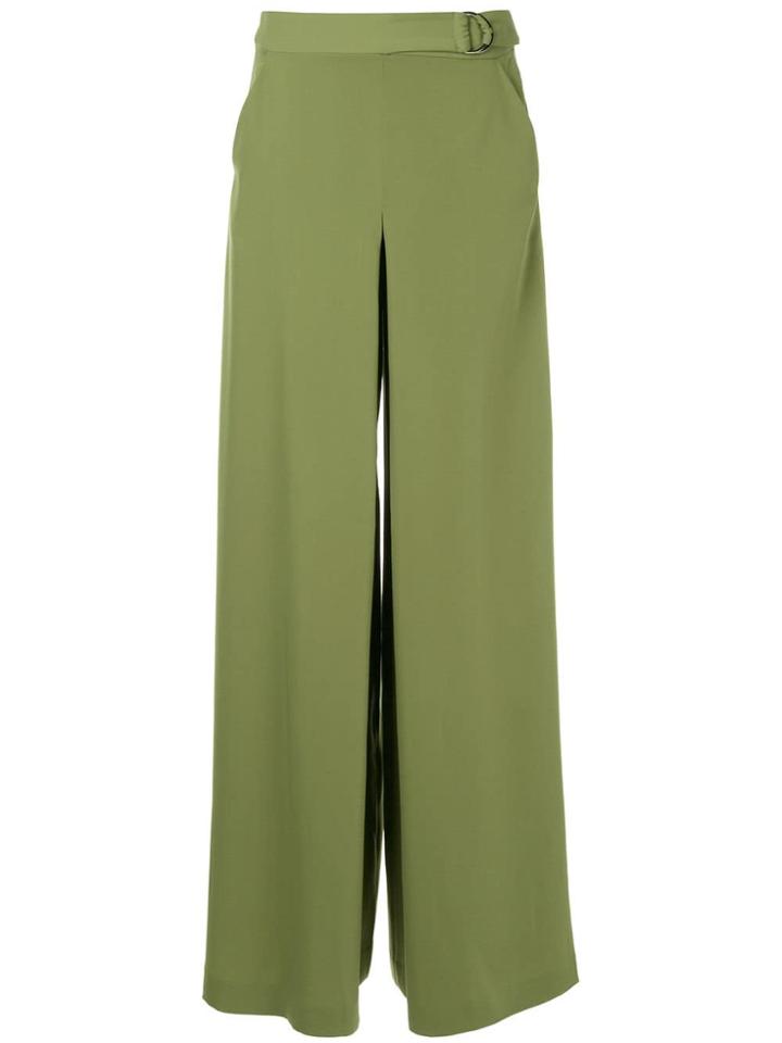 Bianca Spender Crepe Wide Leg Culottes - Green