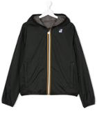 K Way Kids Teen Reversible Hooded Jacket - Black