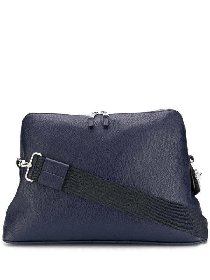 Maison Margiela Pebbled Leather Shoulder Bag - Blue