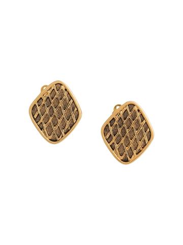 Chanel Pre-owned Chanel Vintage Cc Logos Earrings - Gold