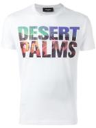 Dsquared2 Desert Palms T-shirt, Men's, Size: Xxl, White, Cotton