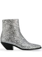 Saint Laurent West 45 Boots - Silver