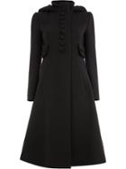 Gucci Buttoned Flared Coat - Black