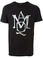 Alexander Mcqueen Amq Bone T-shirt, Men's, Size: Xl, Black, Cotton