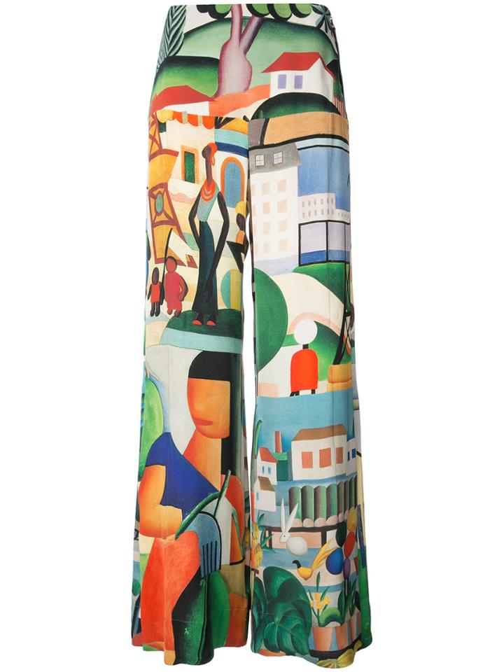 Osklen Osklen X Tarsila Cidade Palazzo Pants - Multicolour