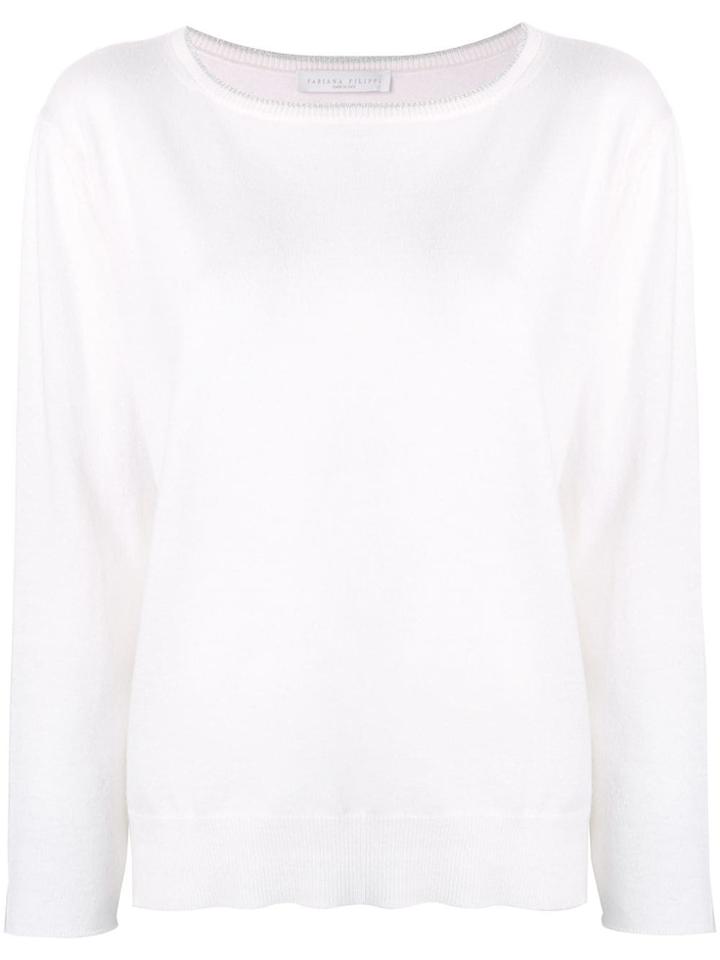 Fabiana Filippi Loose-fit Cashmere Sweater - White