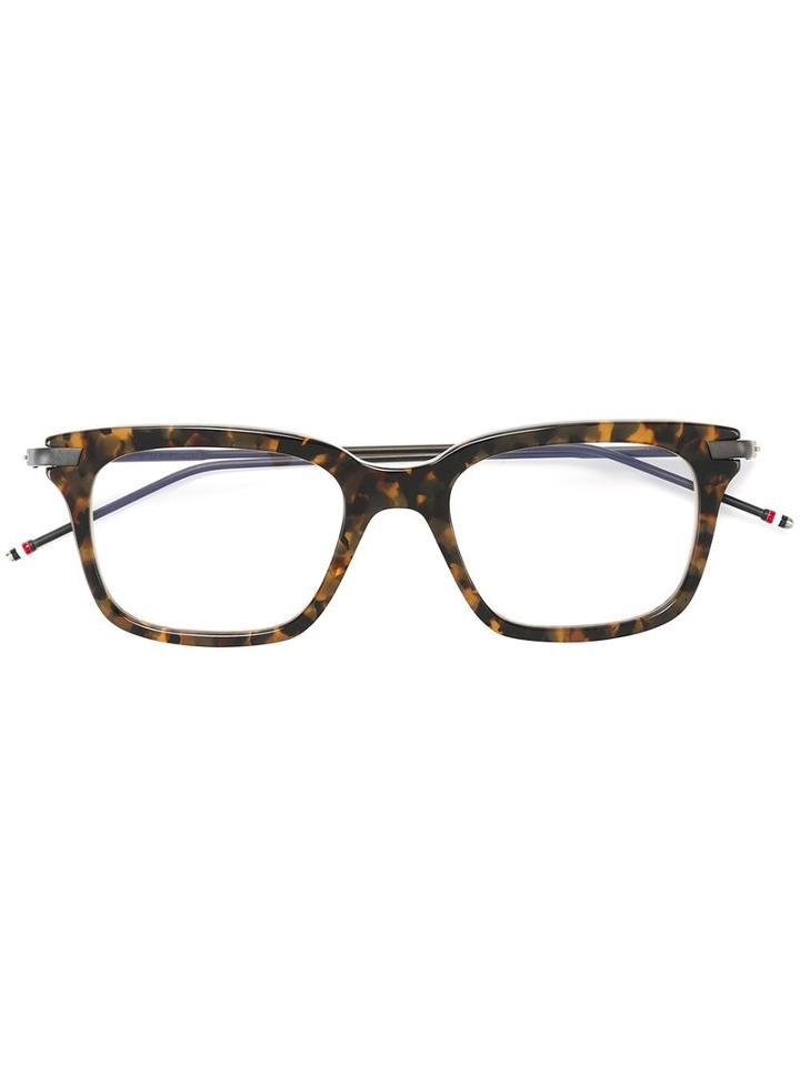 Thom Browne - Square Frame Glasses - Unisex - Acetate/titanium - One Size, Black, Acetate/titanium