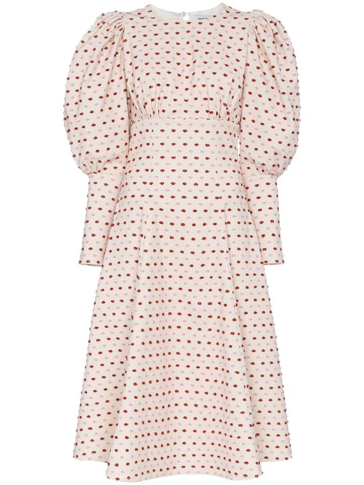 N Duo Nduo Drs Ls Midi Pltd Embr - Nude & Neutrals