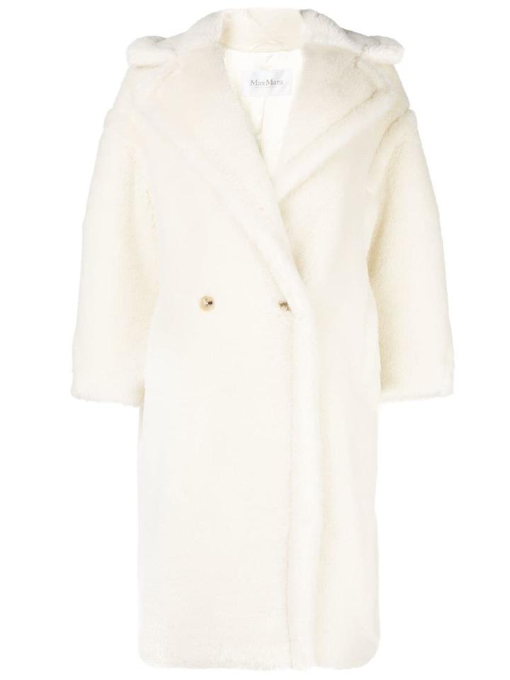 Max Mara Long Double-breasted Coat - White