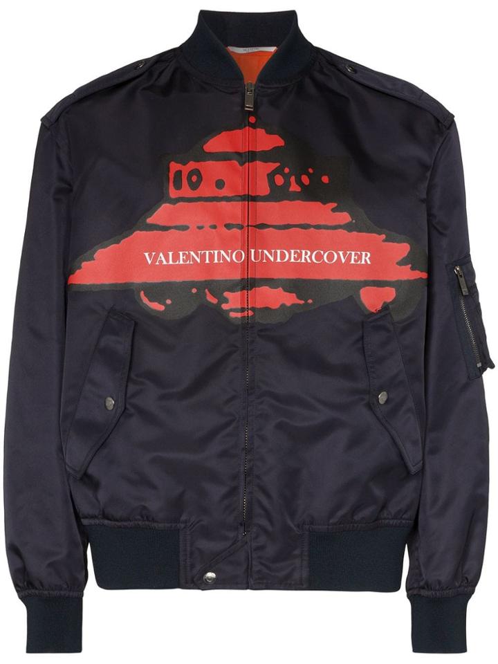 Valentino X Undercover Ufo Bomber Jacket - Blue