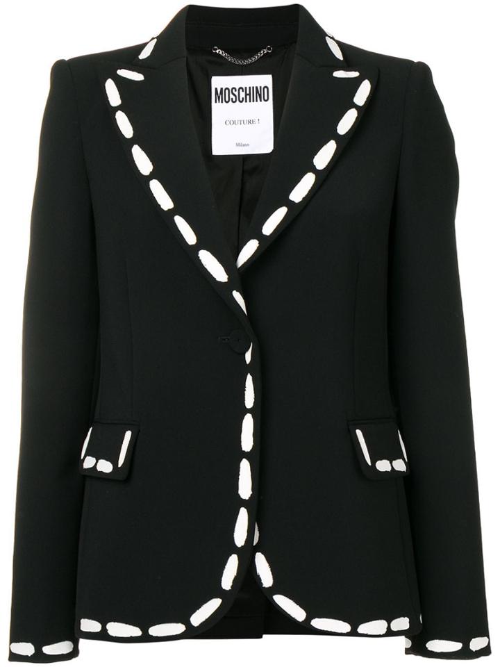 Moschino Paint Trim Blazer - Black