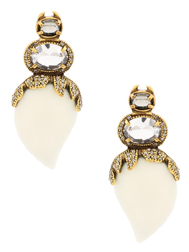 Camila Klein Leaf Earrings - Metallic