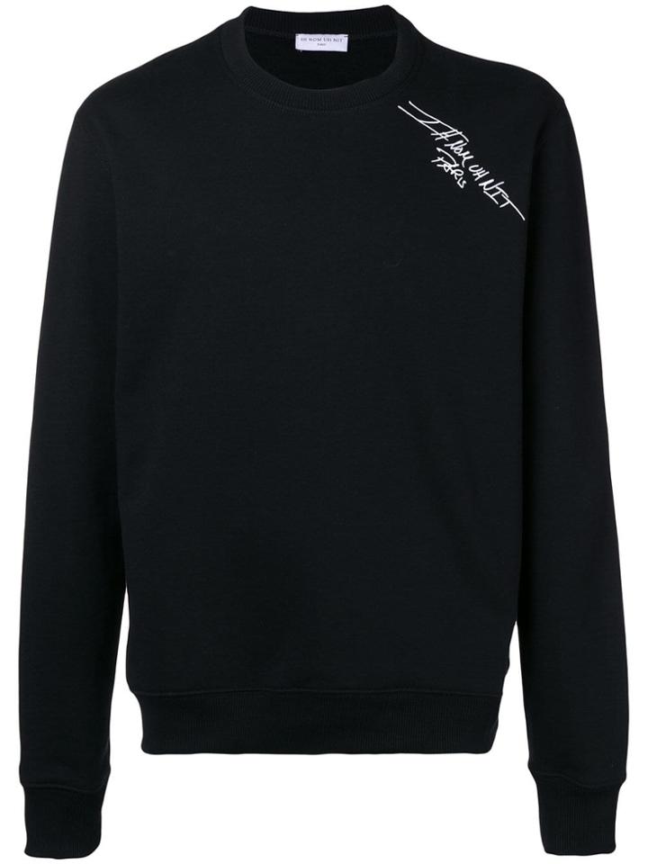 Ih Nom Uh Nit Logo Print Sweatshirt - Black
