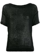Snobby Sheep Sequin Knit Top - Black