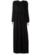 Plein Sud Lace-up Front Maxi Dress, Women's, Size: 36, Black, Silk