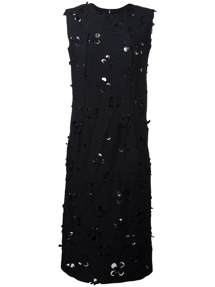 Comme Des Garçons Comme Des Garçons - Floral Cut-out Dress - Women - Polyester - S, Blue, Polyester