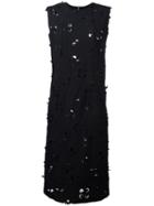 Comme Des Garçons Comme Des Garçons - Floral Cut-out Dress - Women - Polyester - S, Blue, Polyester