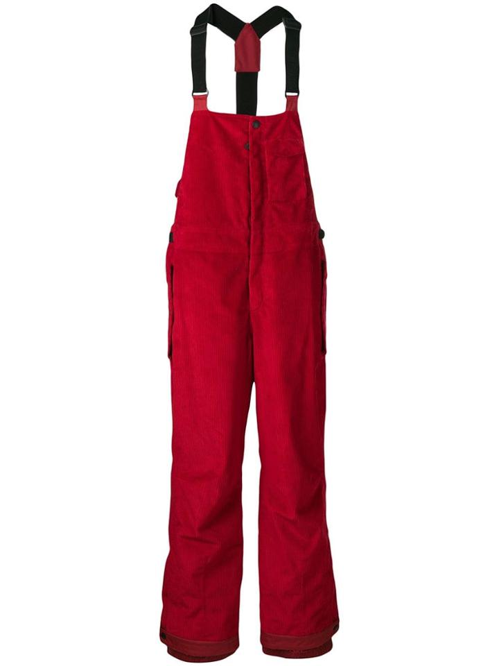 Moncler Grenoble Straigh-fit Dungarees - Red