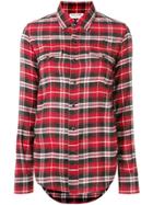 Saint Laurent Check Pattern Shirt - Red