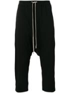 Rick Owens Drkshdw Cropped Slouch Trousers, Men's, Size: Medium, Black, Cotton