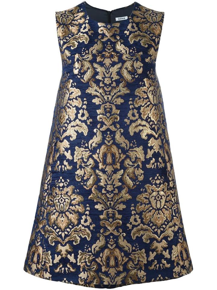P.a.r.o.s.h. Brocade Mini Dress, Women's, Size: Small, Blue, Polyester/acrylic/acetate/viscose