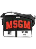 Msgm Logo Shoulder Bag - Black