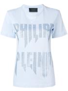 Philipp Plein Embellished Logo T-shirt - Blue