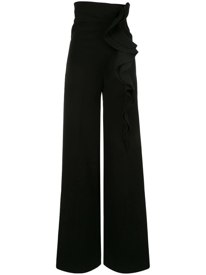 Azzi & Osta High Waisted Tuxedo Trousers - Black