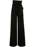Azzi & Osta High Waisted Tuxedo Trousers - Black