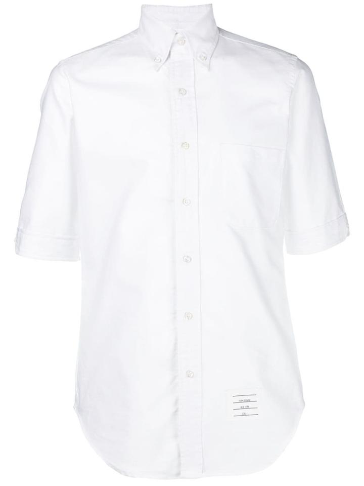 Thom Browne Grosgrain Placket Oxford Shirt - White