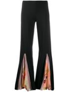 Jean Paul Gaultier Pre-owned Floral Pleats Flared Trousers - Black