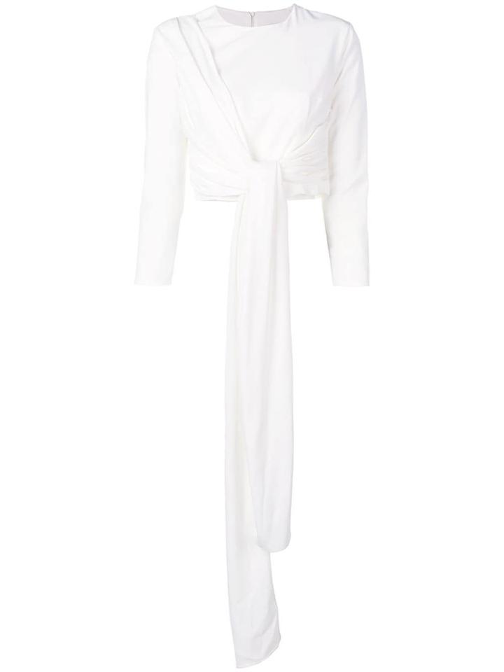 16arlington Tie Detail Blouse - White