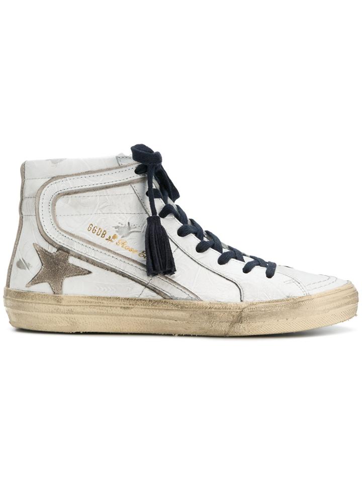 Golden Goose Deluxe Brand Santa Fe Flower Hi-top Sneakers - White