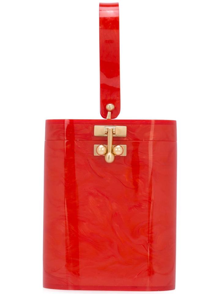 Edie Parker Mini Bucket Bag - Red