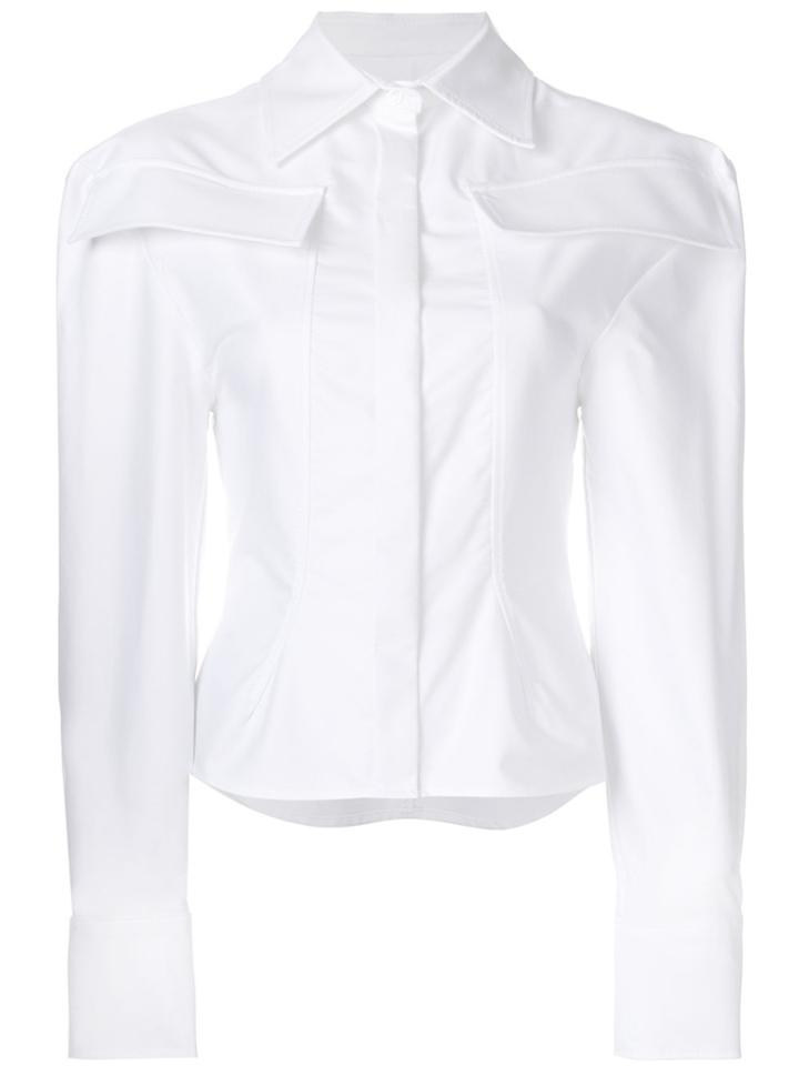 Jacquemus Structured Pocket Flap Shirt - White