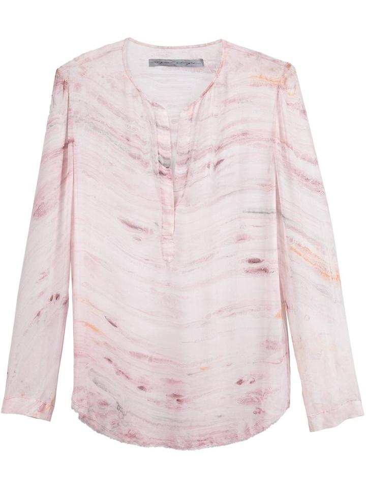 Raquel Allegra Henley Blouse, Women's, Size: 1, Pink/purple, Silk